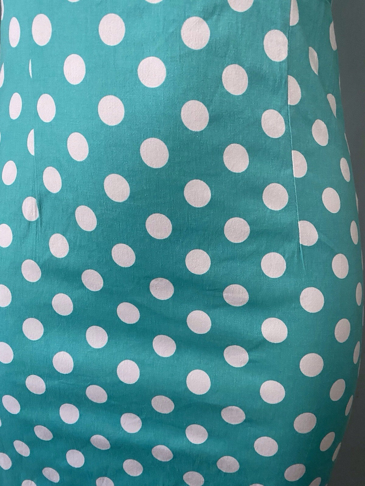Sisjuly Turquoise Polka Dot Pencil Dress Ruffle Sleeve Vintage 40s 50s Rockabilly 8